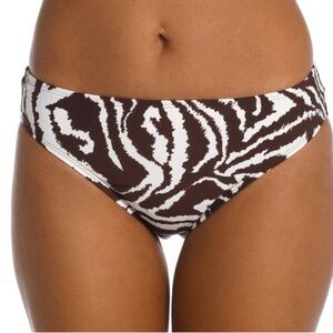 La Blanca Fierce Lines Java Hipster Bikini Bottom Size 12 & 16 NEW Brown UPF 50
